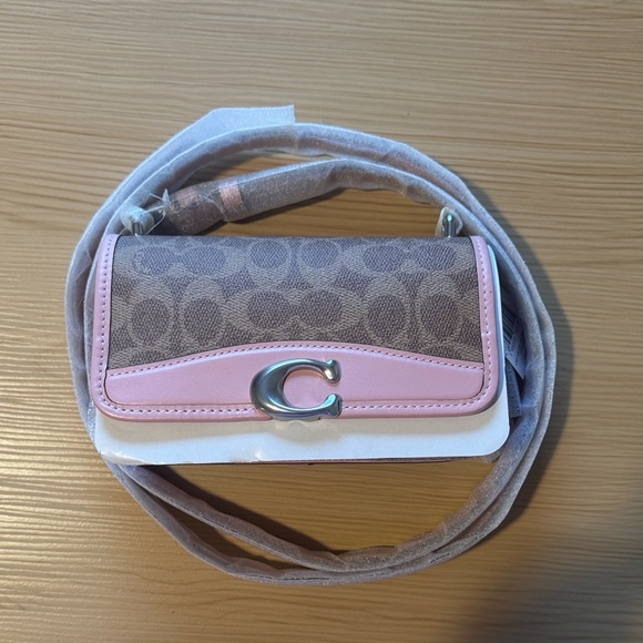 Coach Handbags - Coach Pink and Tan Crossbody Bag